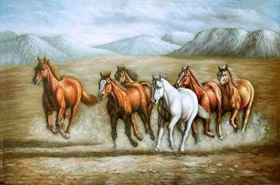 unknow artist Horses 054 China oil painting art